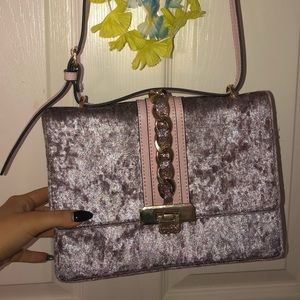 Pink sparkly crossbody purse